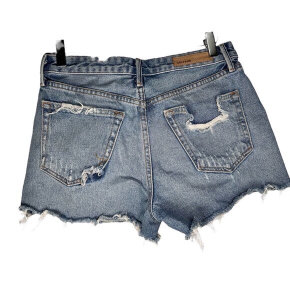 GRLFRND 27 Cut Off Jean Shorts Denim Blue Casual Concert - Picture 1 of 6